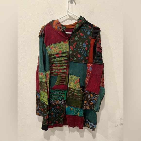 Kathmandu Jackets & Blazers - Colorful Patchwork Hooded Jacket by Kathmandu Size M/L
